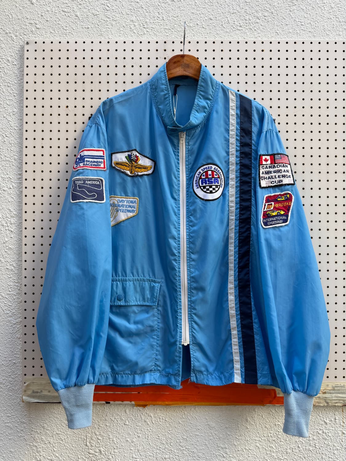 1980s USA RACING SATIN 80s 레이싱 사틴 나일론자켓 상품이미지1