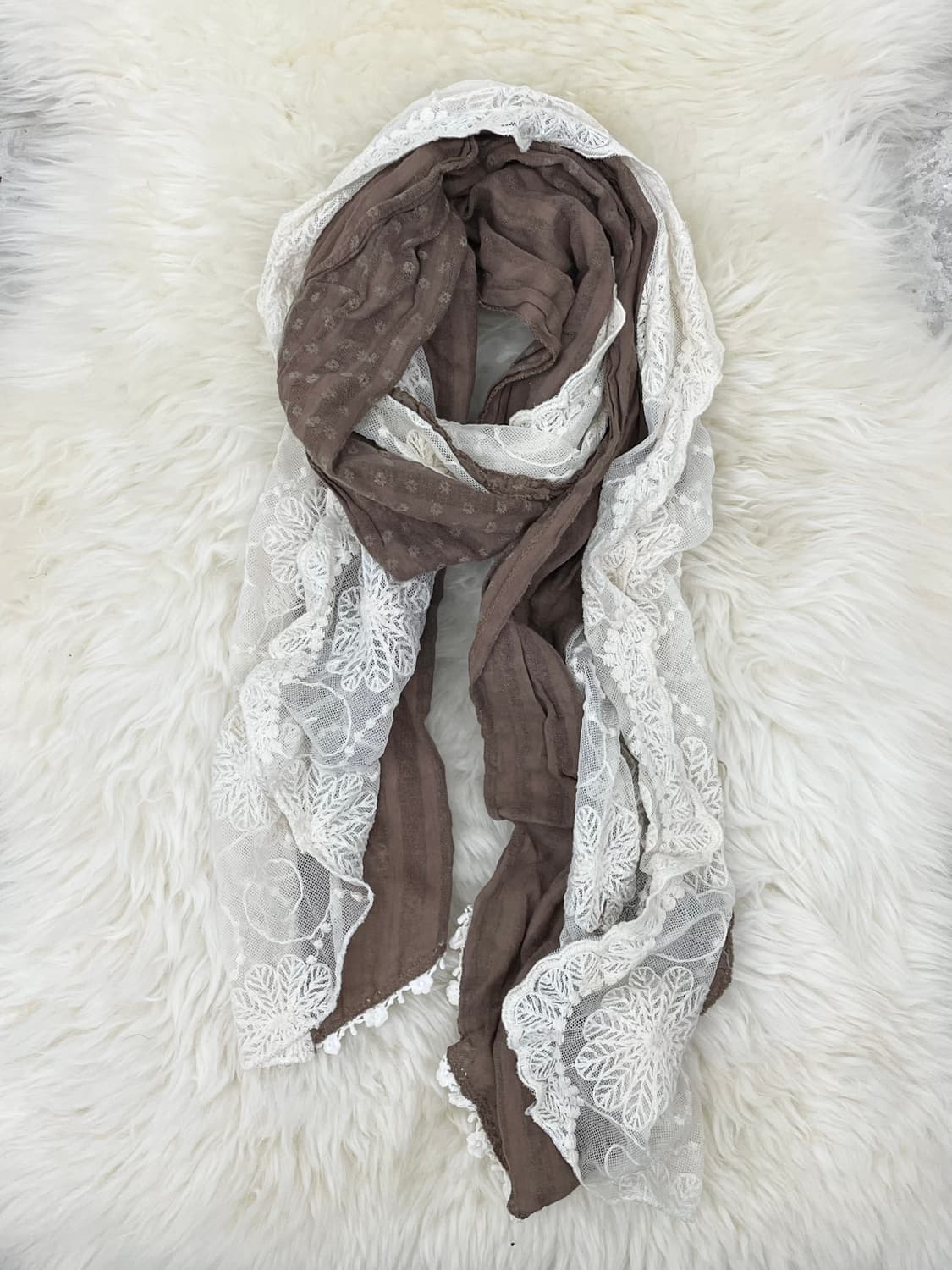 라떼모리 레이스 레이어드 머플러 상품이미지1