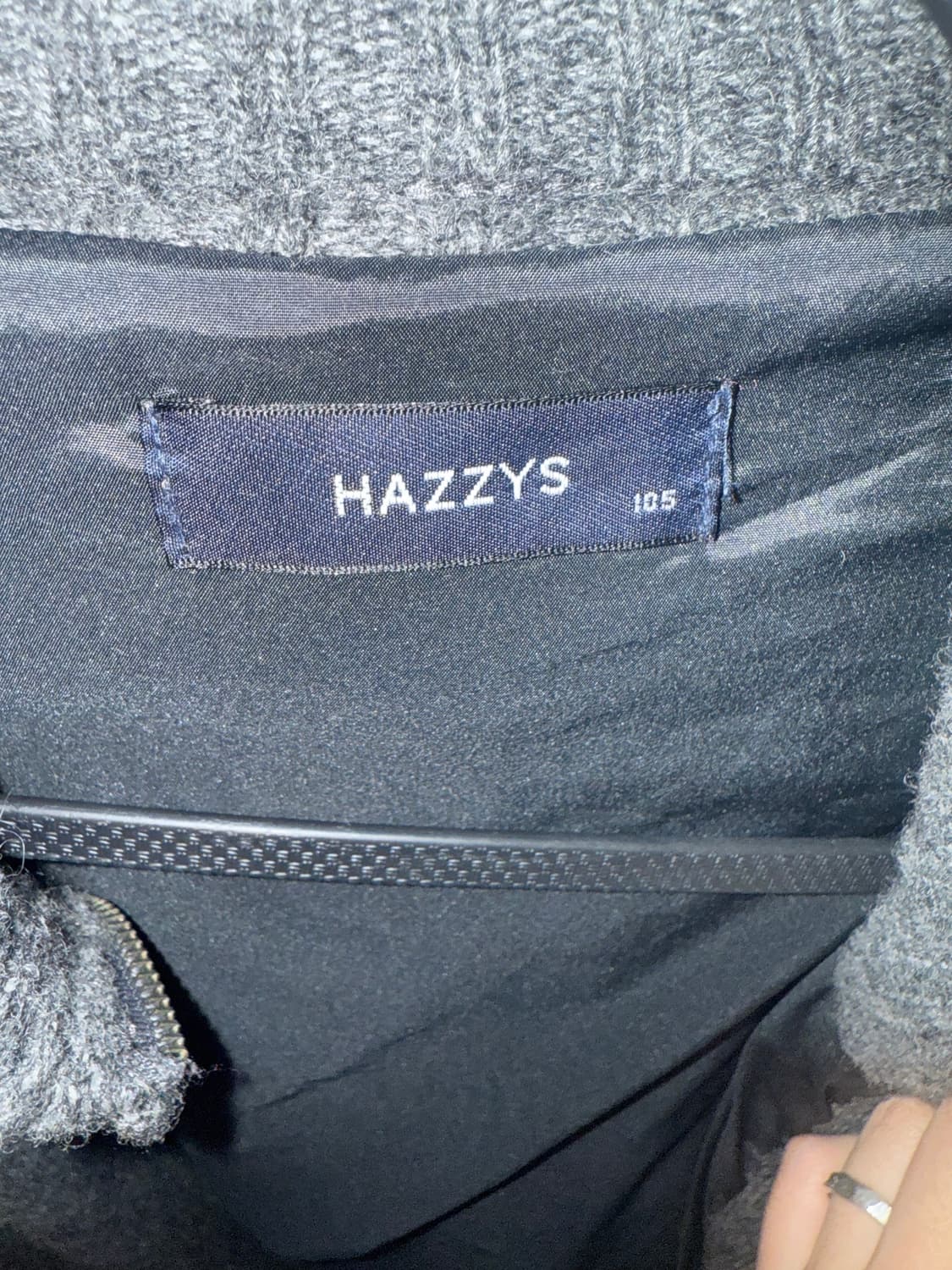 hazzys 니트집업 회색 상품이미지5