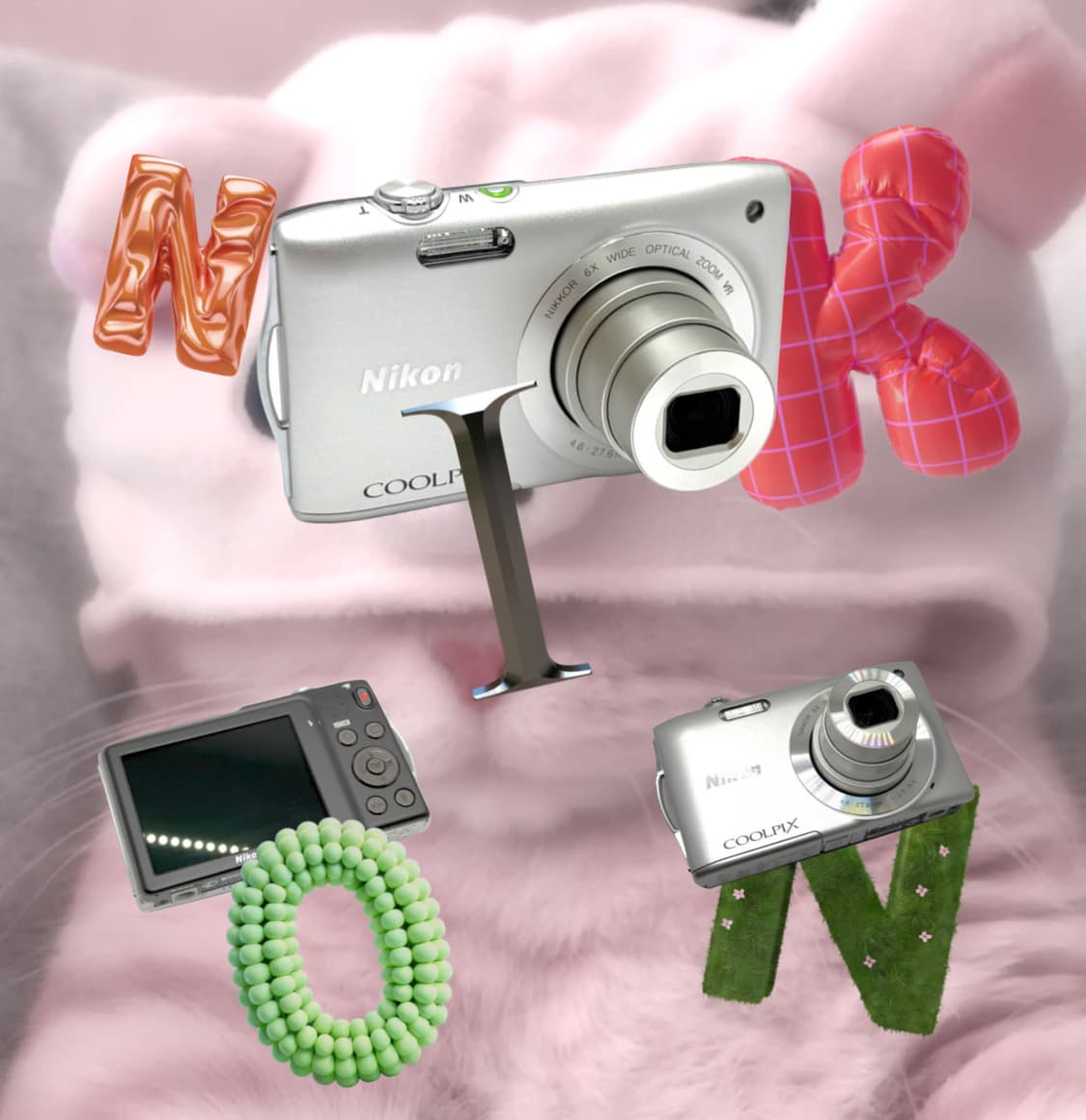 [연예인픽&뽀용!] 니콘 Coolpix S3300 실버 디지털카메라 상품이미지1
