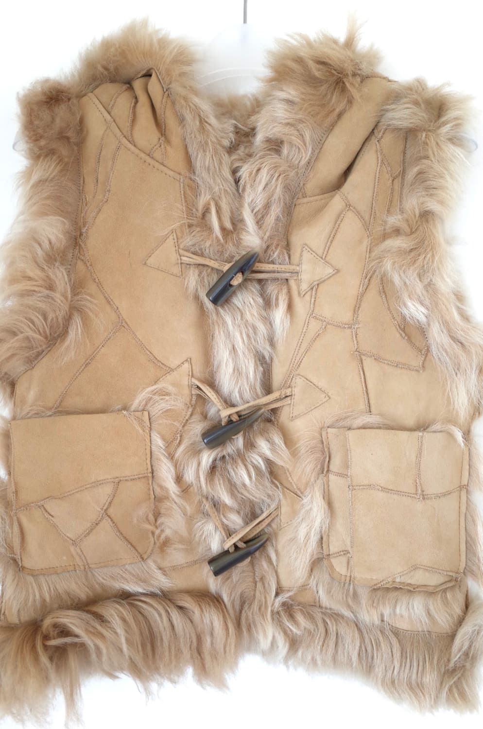 빈티지 퍼 후드 베스트 상품이미지4