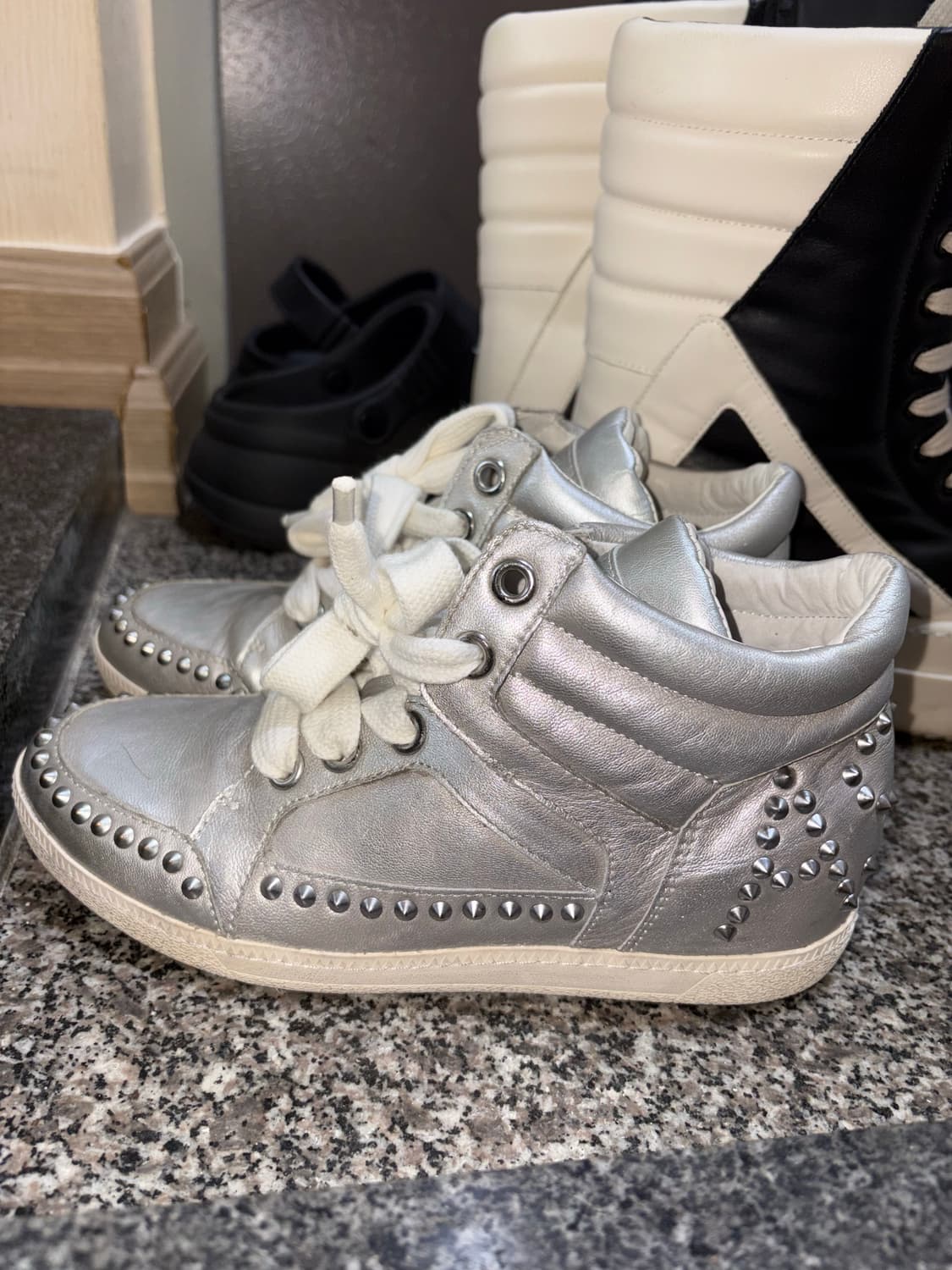 ASH 아쉬 애쉬 스터드 실버 하이탑 상품이미지2