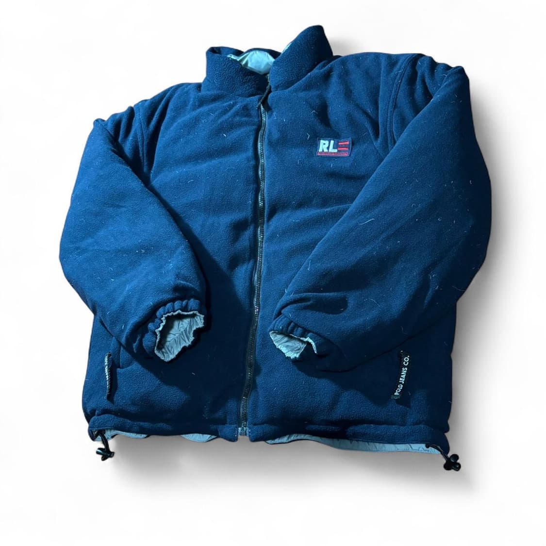 00s 폴로 진스 컴퍼니 리버시블 다운 패딩 자켓 실버/네이비 상품이미지4