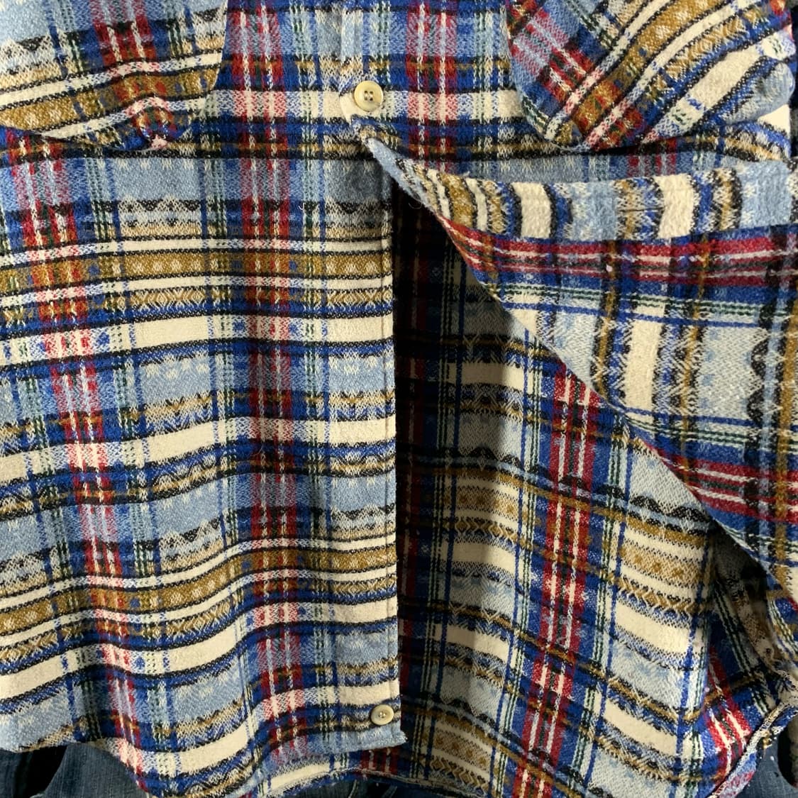 [XL] Papas 멀티체크 플란넬 셔츠 Made In Italy 상품이미지6