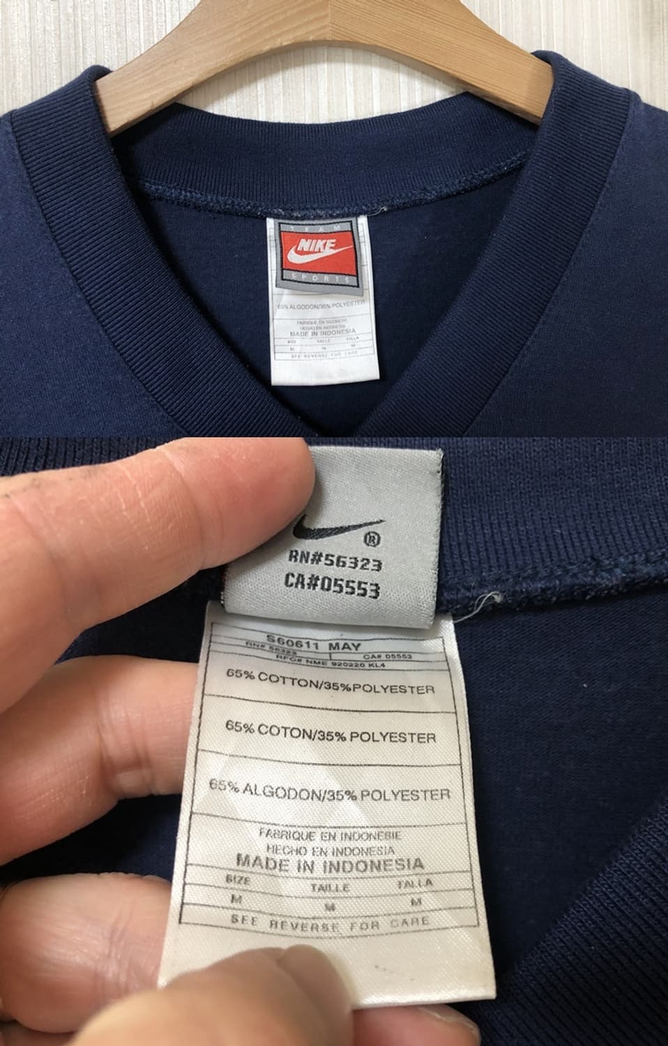  나이키 90's 미시건대학교 울버린스 빈티지져지 M(해외) 상품이미지4