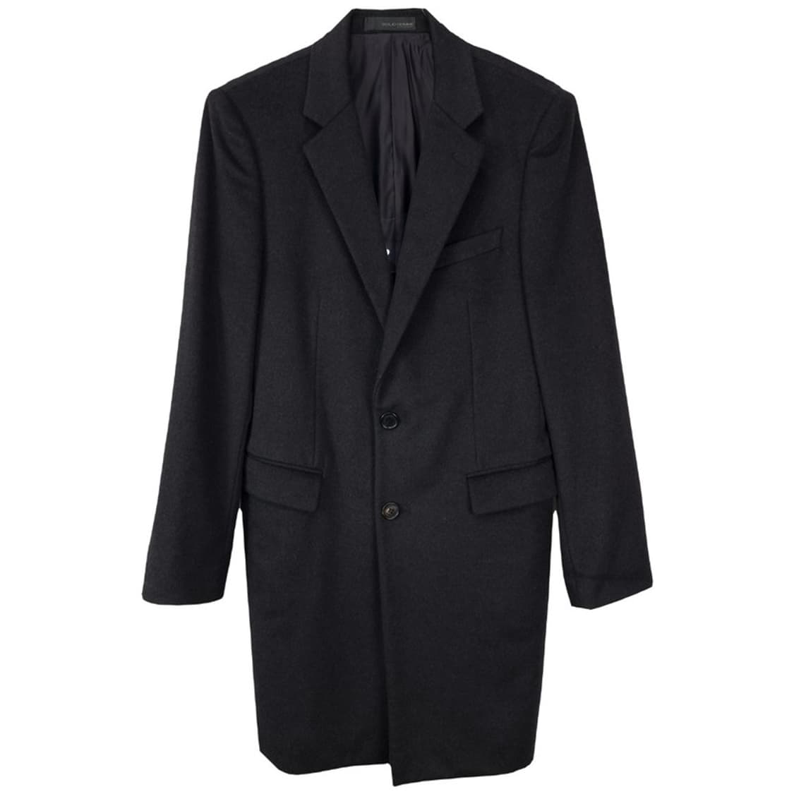 솔리드 옴므 캐시미어 모직 싱글 코트 블랙 P01153 상품이미지2