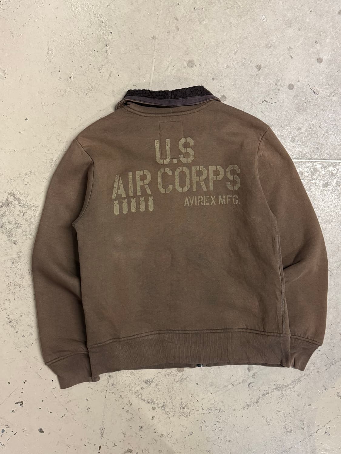 아비렉스 U.S Air Corps 플리스 스웻 집업  상품이미지1