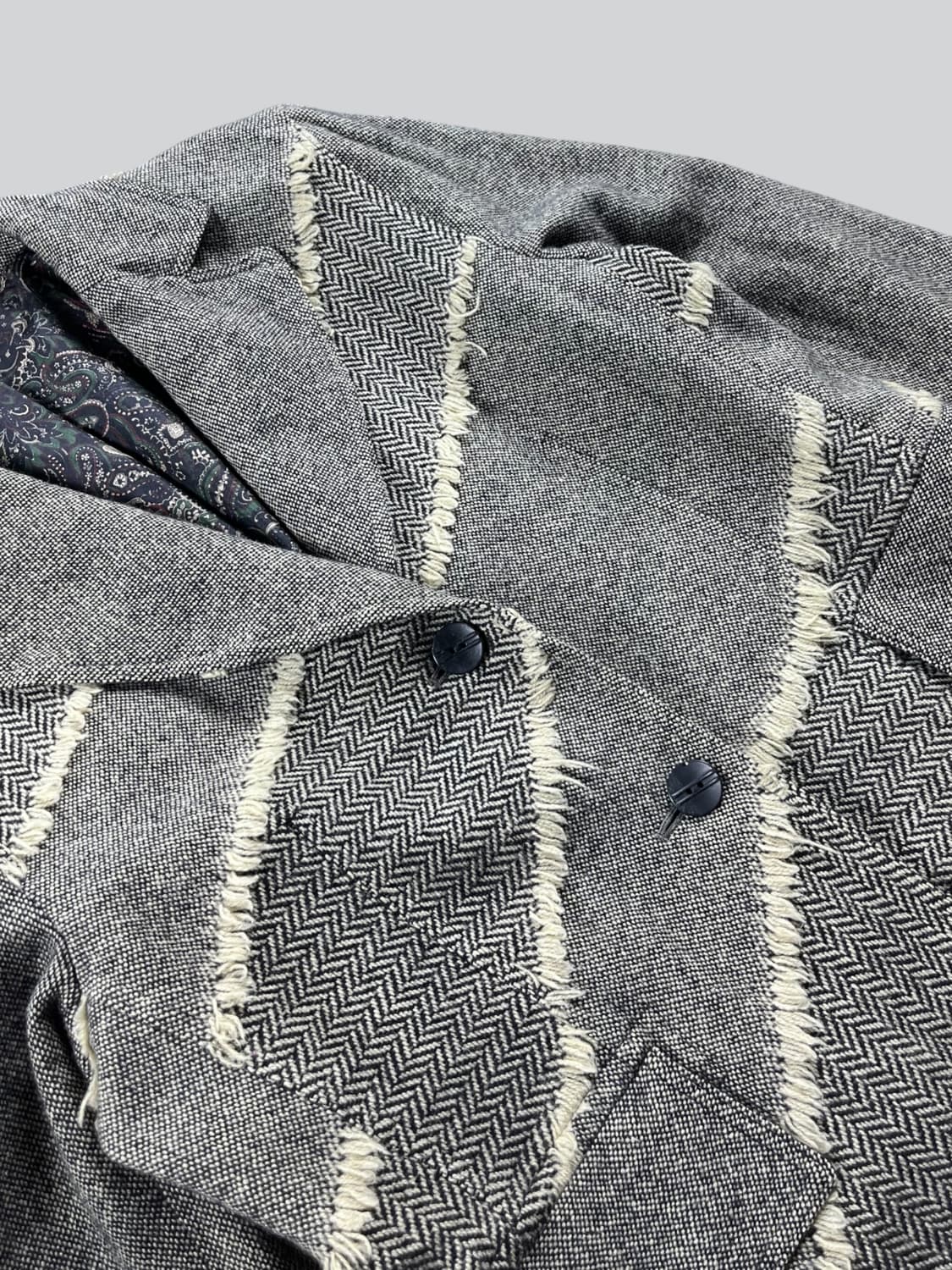 Vintage(made in japan) 사선 디테일 블레이저 상품이미지4