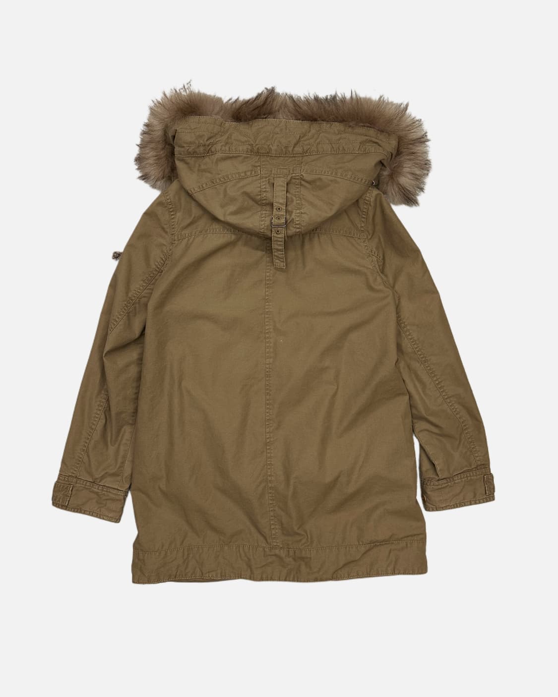 dark beige fur hood parka 상품이미지7