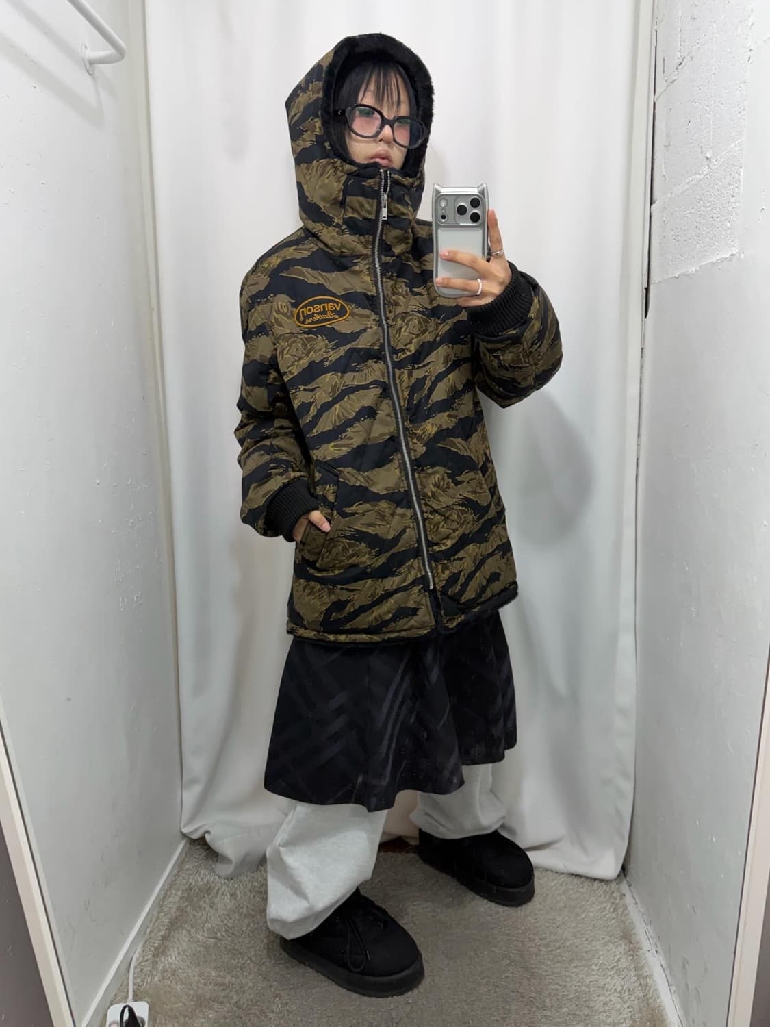 Vanson Reversible Camouflage Fur Jacke 상품이미지7