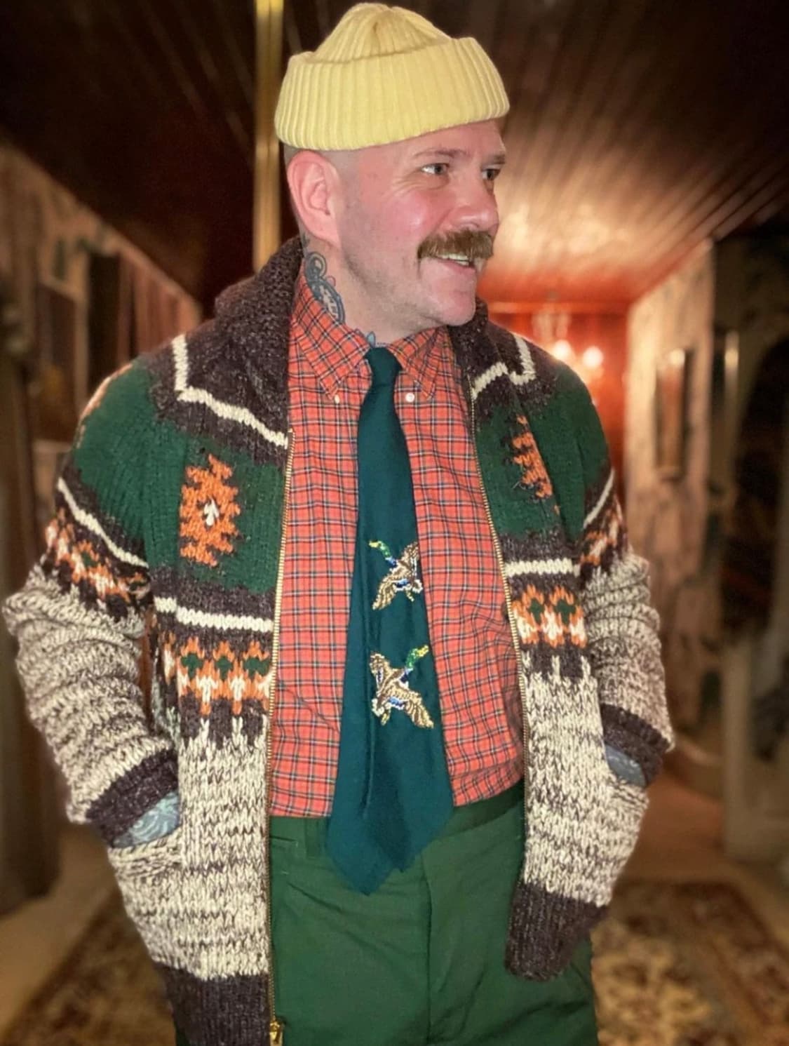 RRL 자카드 숏카라 집업 가디건 상품이미지1