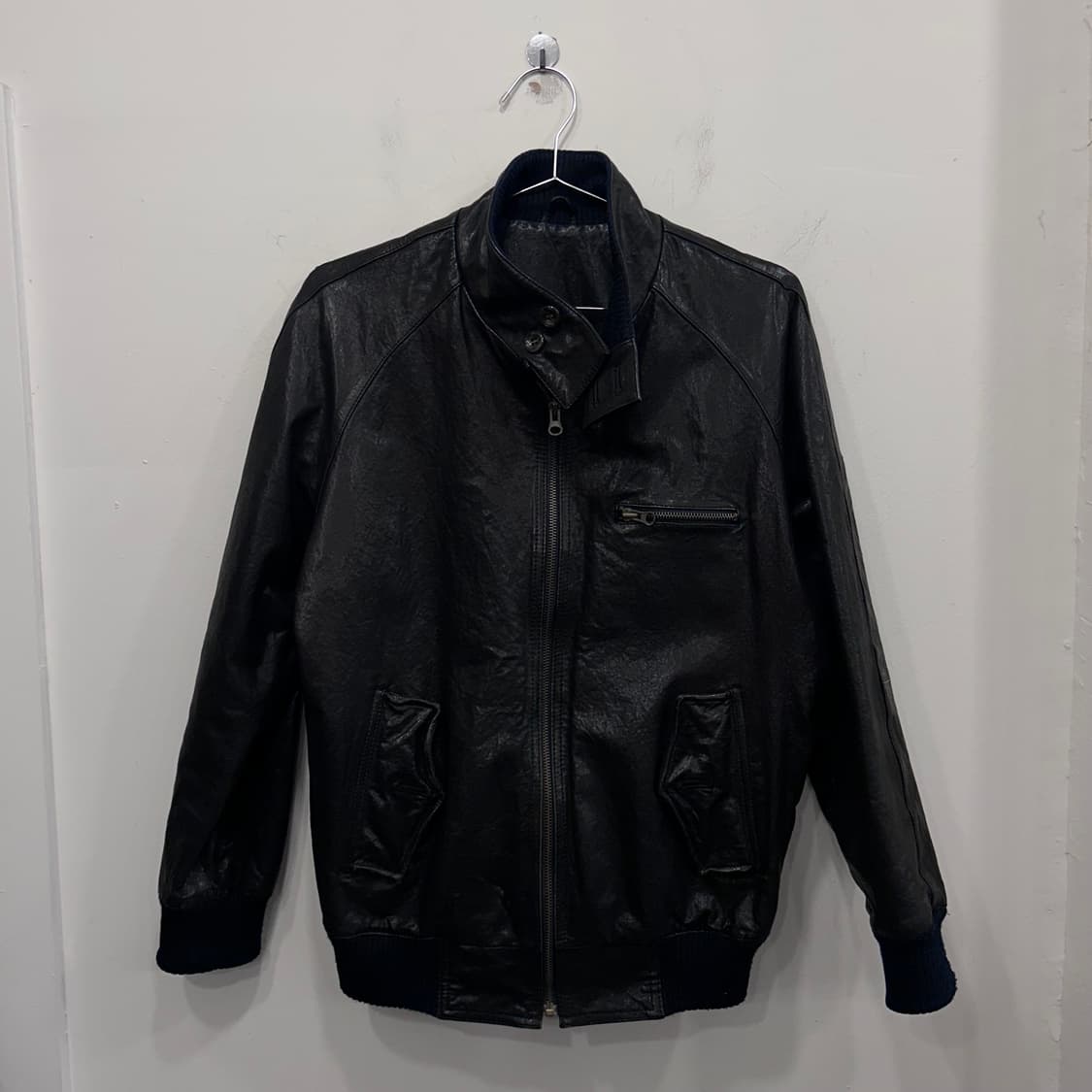 빈티지 이태리 카우하이드 카라 레더자켓 상품이미지2