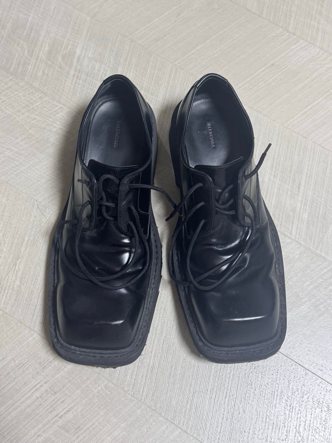 발렌시아가 인스펙터 더비슈즈 블랙 42 상품이미지3