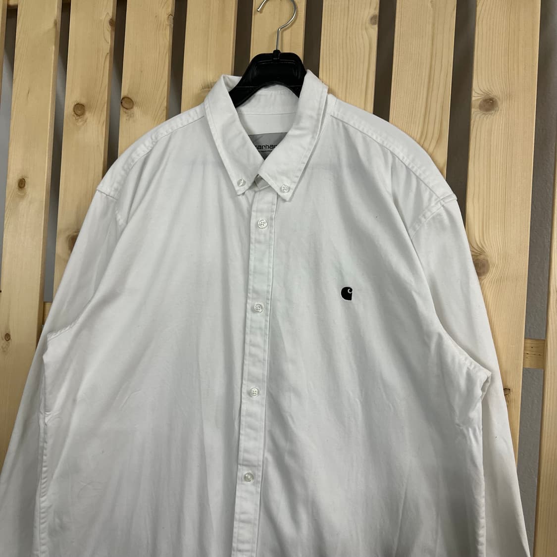 (XL) 칼하트 WIP 매디슨 솔리드 화이트 셔츠 상품이미지4