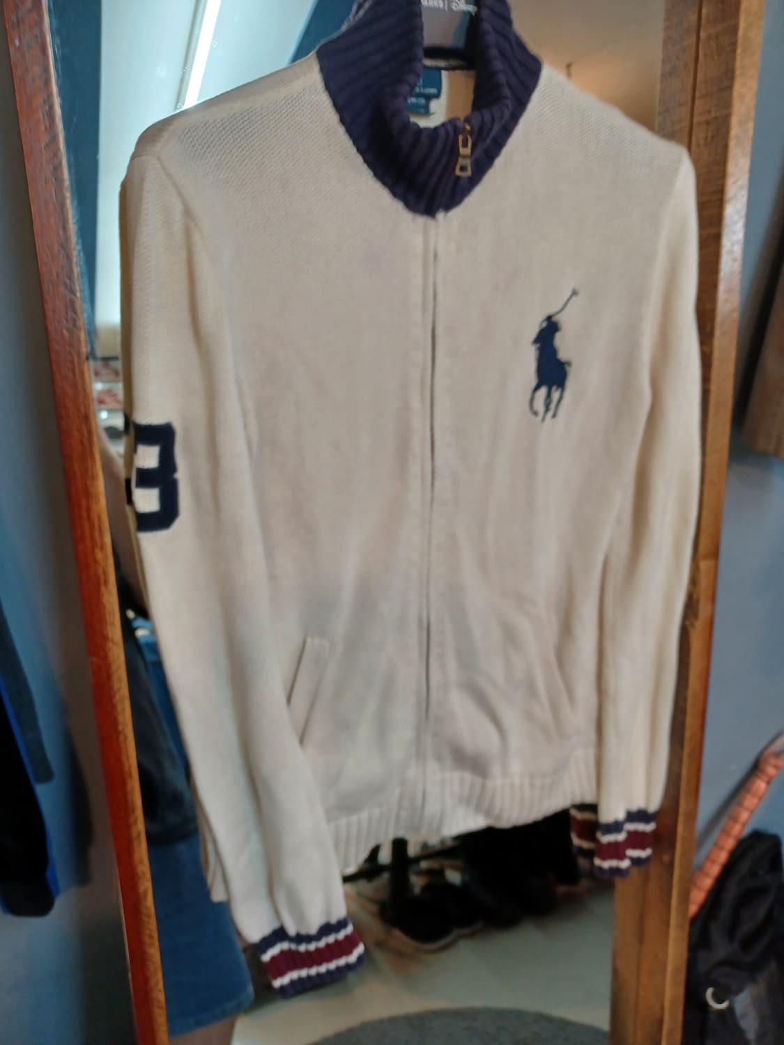 폴로랄프로렌 빅포니 니트 집업 18-20 오트밀  상품이미지5