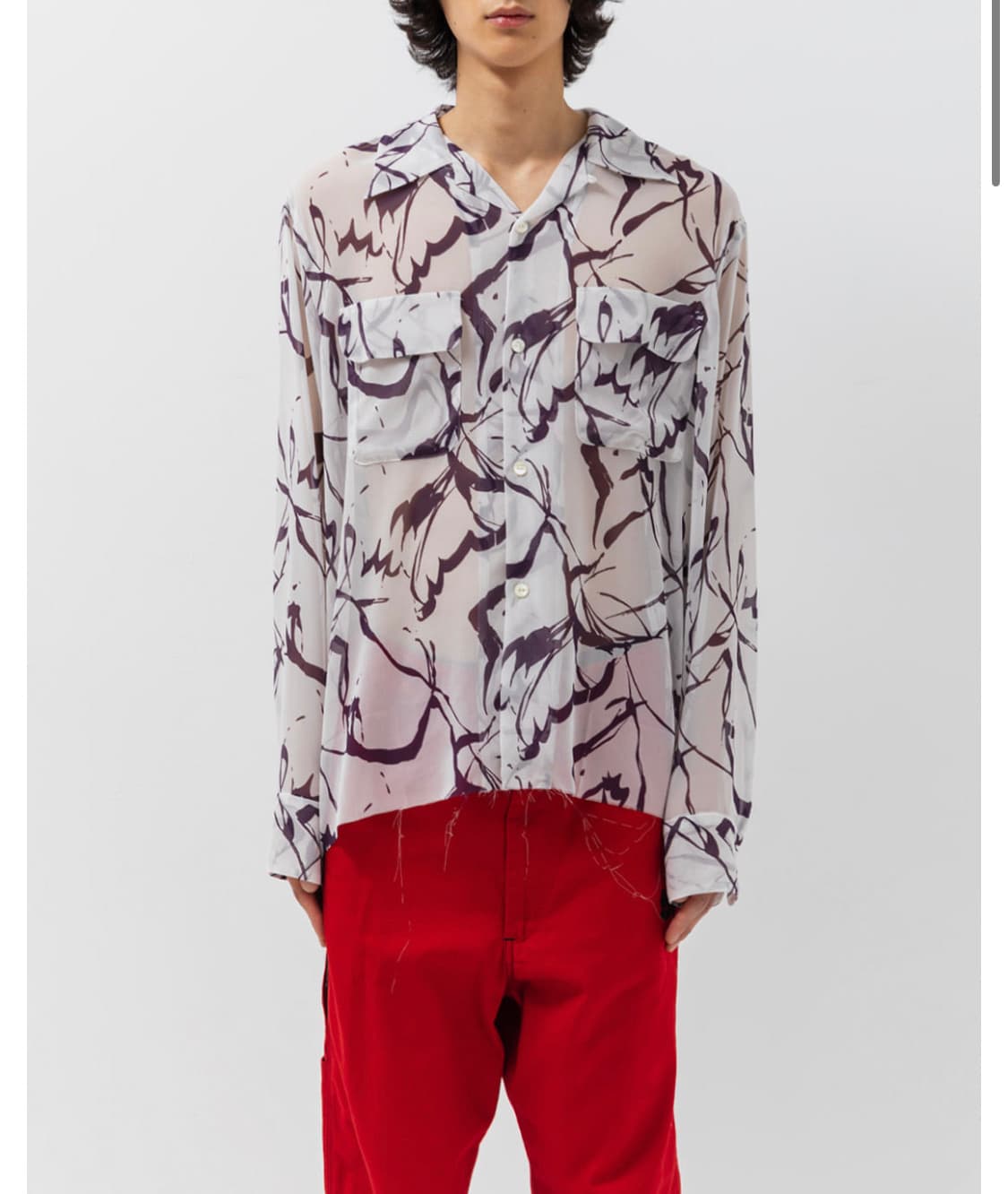 니들스 오픈카라 패턴 셔츠 상품이미지1