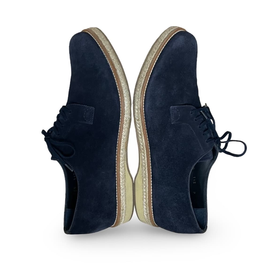 Blue Suede Lace Up Oxfords Shoes 상품이미지4