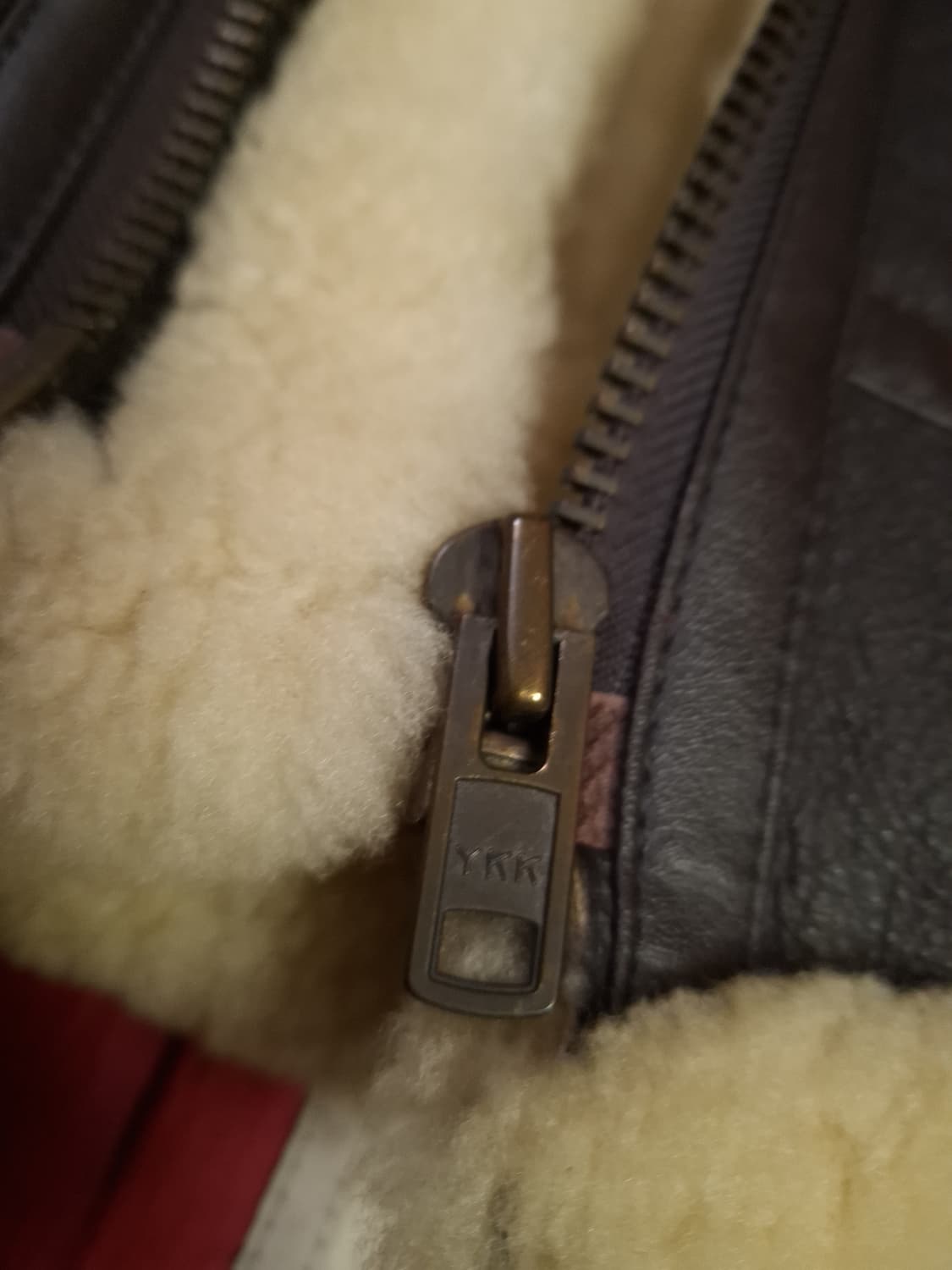 90's 일본판 미공군 B-3 TYPE 리얼레더 항공 폭격기 무스탕 상품이미지3