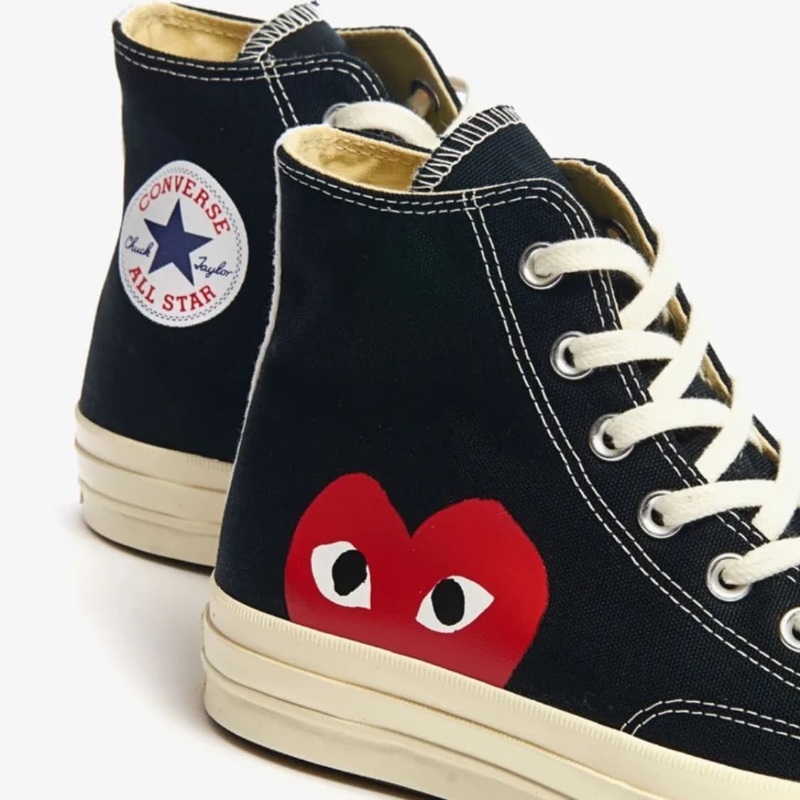 꼼데가르송 플레이 X 컨버스 척 70 하이 블랙 280사이즈 상품이미지5