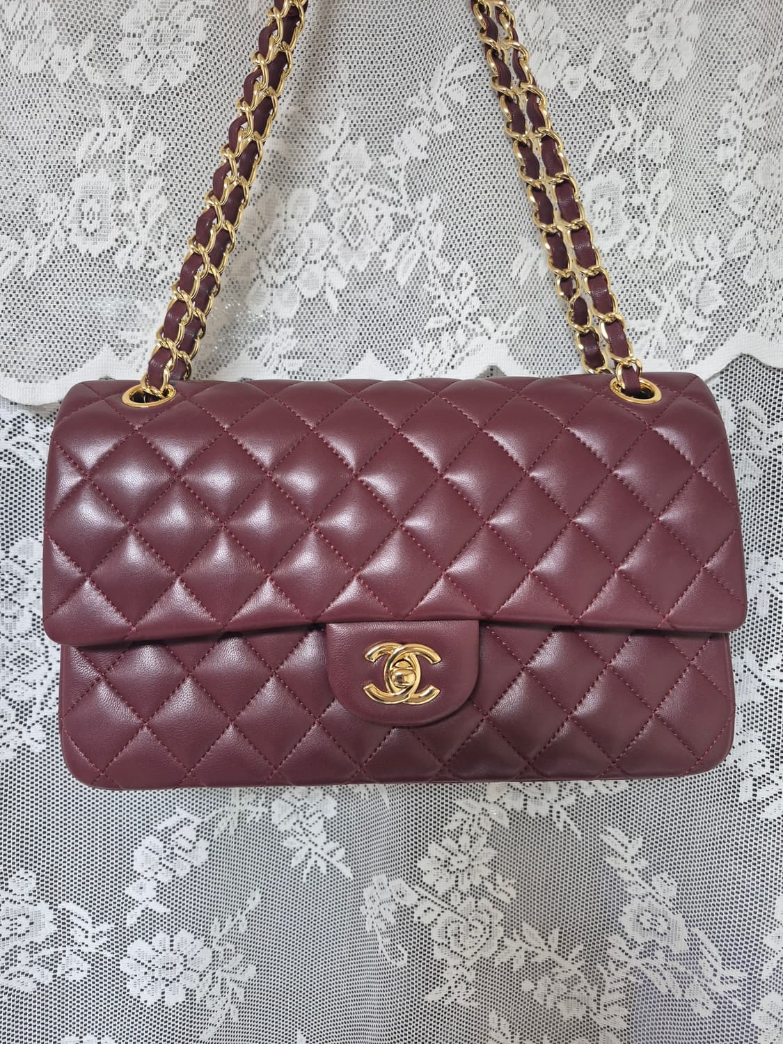 샤넬버건디크로스숄더백 상품이미지2