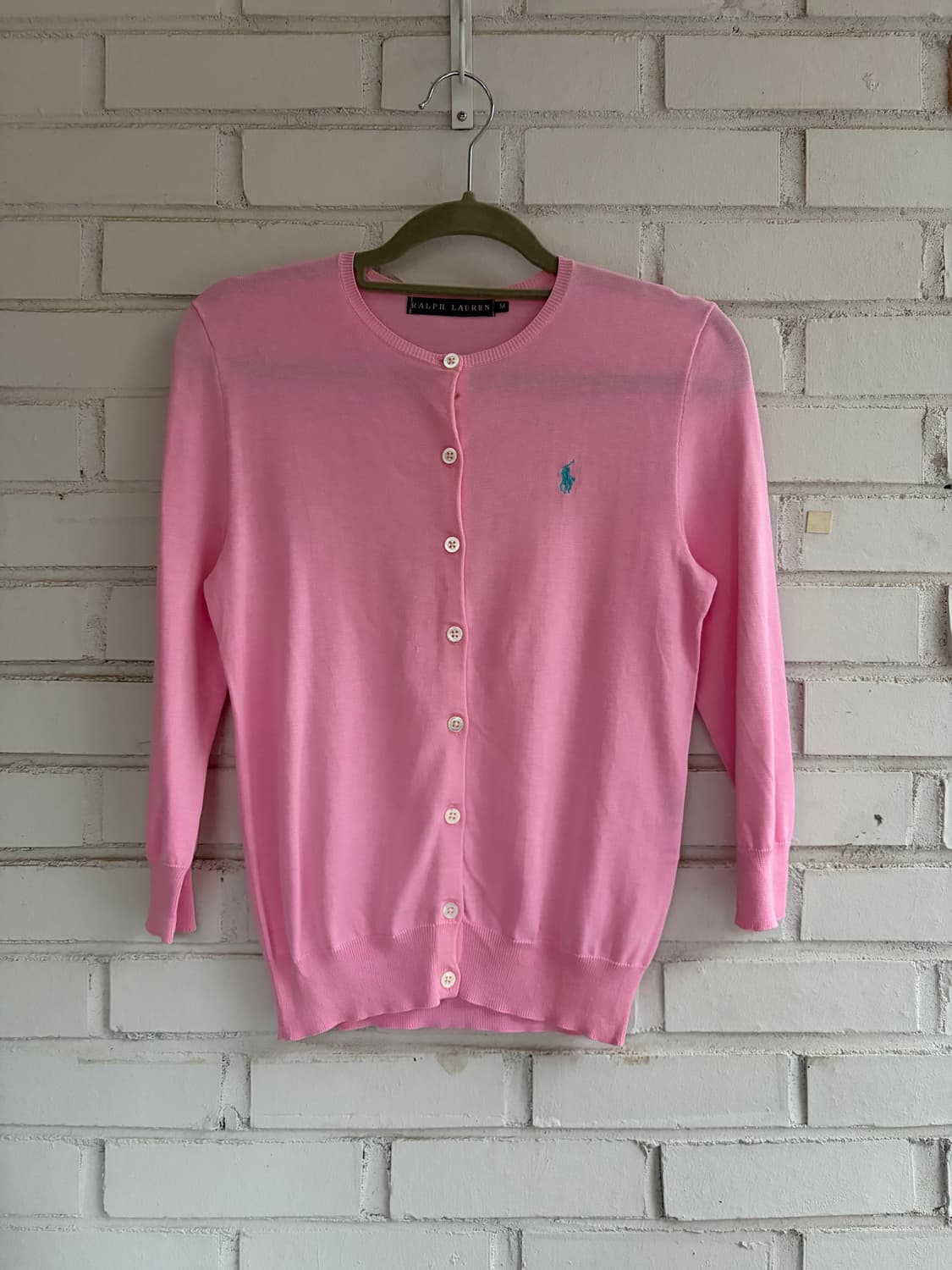 폴로 핑크 코튼 반팔 + 가디건 세트 상품이미지1