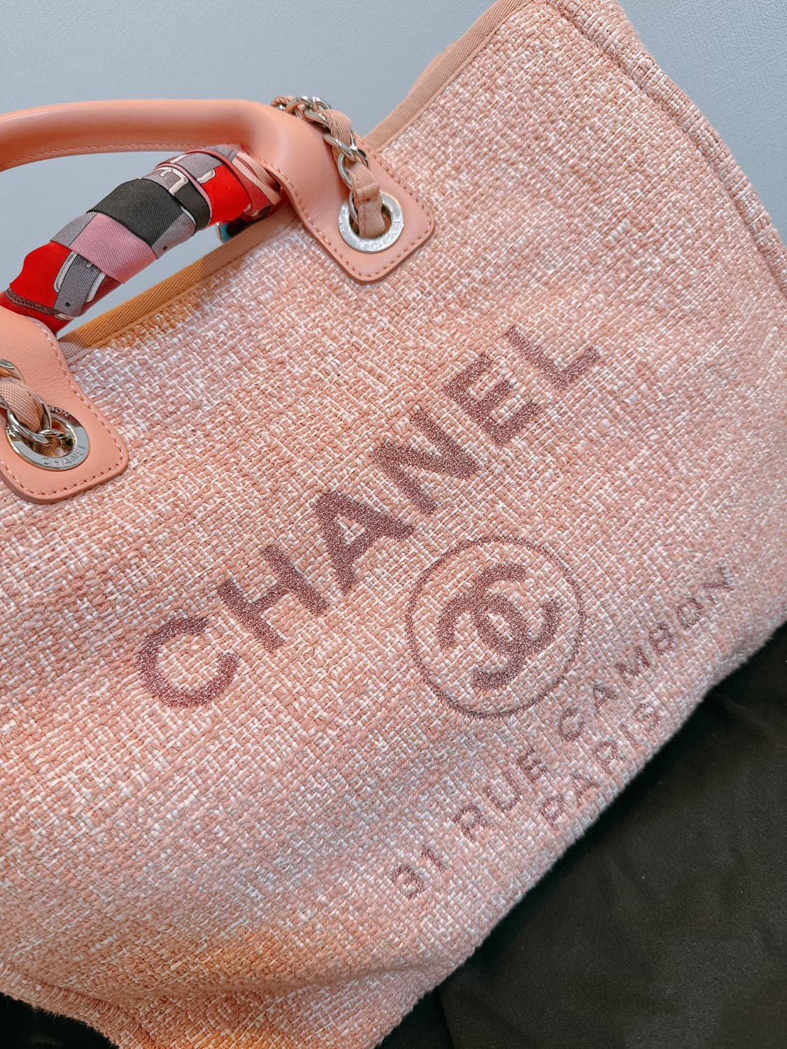 새상품급) 샤넬 도빌백 핑크 라지 상품이미지7