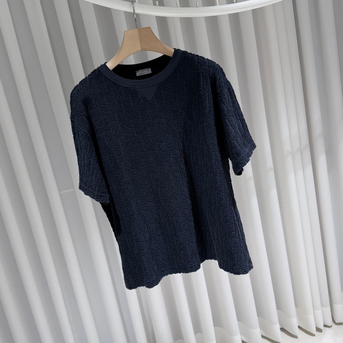 (A+/L) / 디올 오블리크 테리코튼 반팔 네이비 상품이미지3