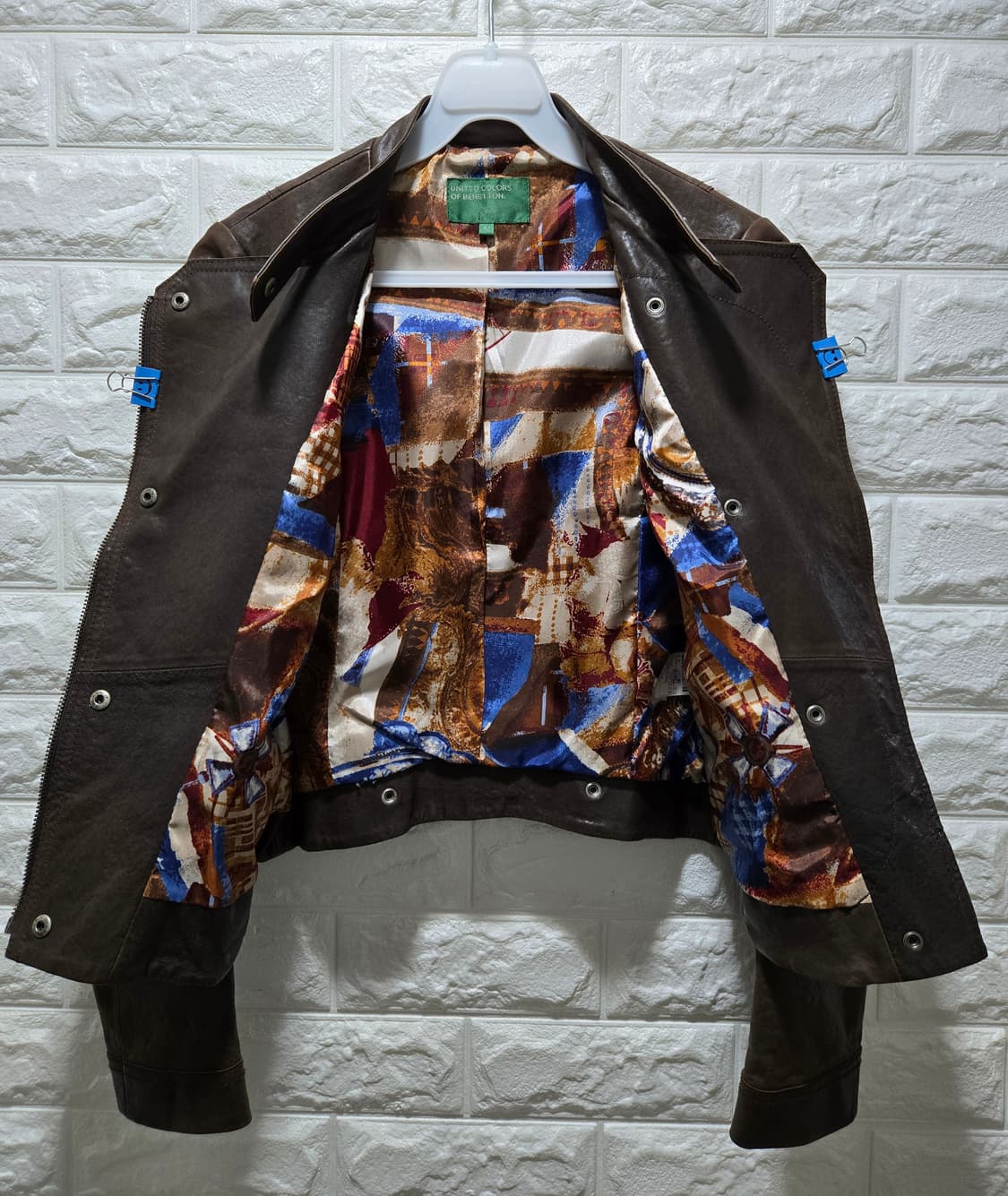 베네통 양가죽 라이더자켓 85~90 상품이미지2