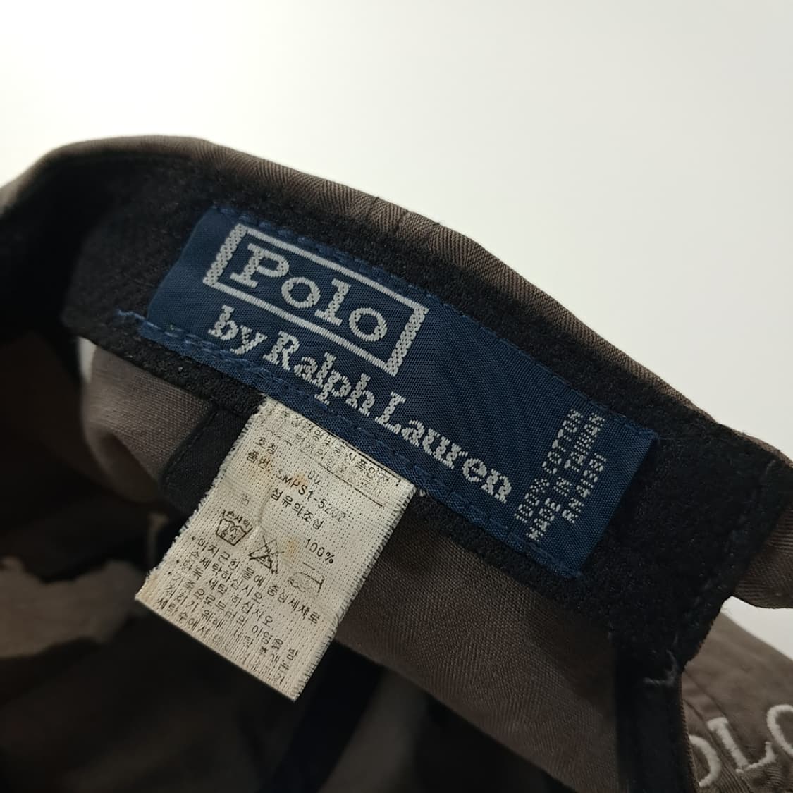 CK469 폴로 00s 화이트 빅포니 데미지드 볼캡 모자 상품이미지7