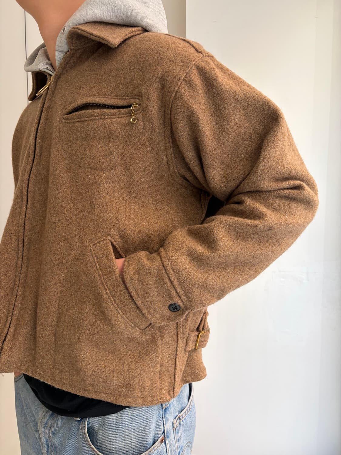 80-90’s Melton out-wear USA wool jacket 상품이미지5