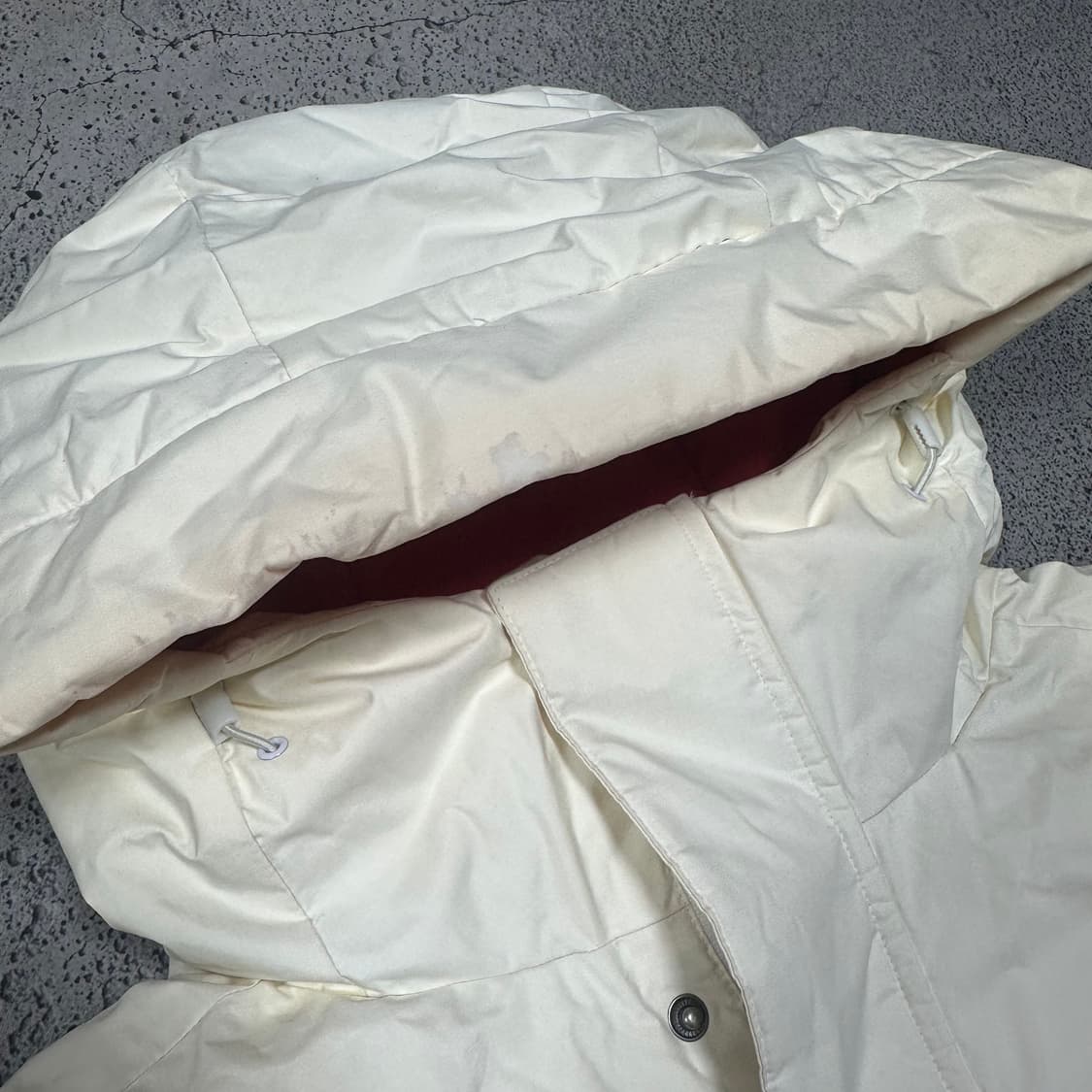 ✨ (바배) 아디다스 컬러블록 덕다운 화이트 레드 패딩  상품이미지6