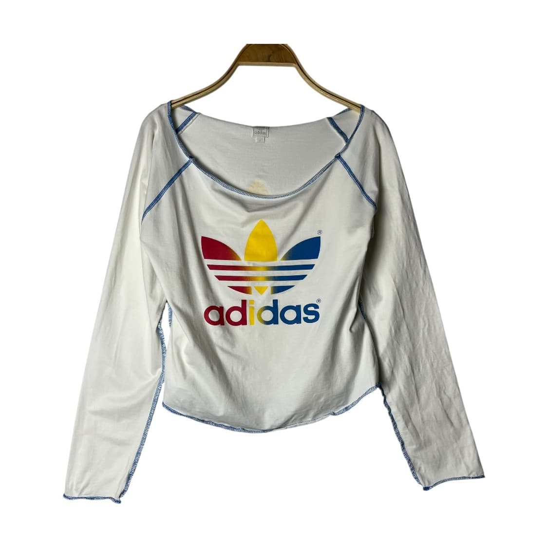 [Adidas] 00's 아디다스 아웃스티치 레인보우 롱슬리브 상품이미지1