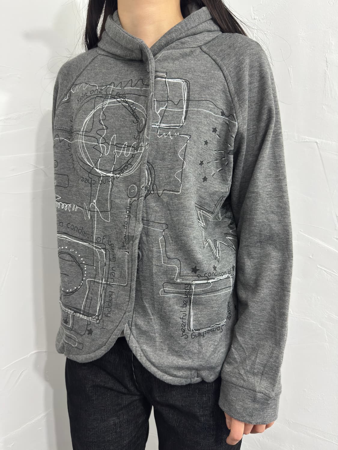 printing hood cardigan 상품이미지2