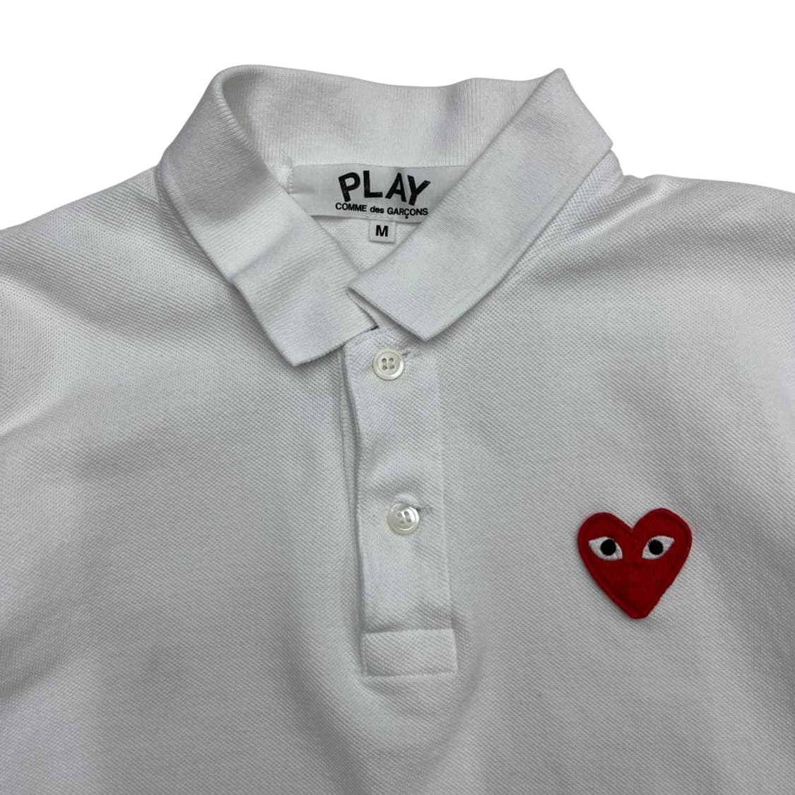 꼼데가르송 하트와펜 화이트 카라 반팔 M 상품이미지4
