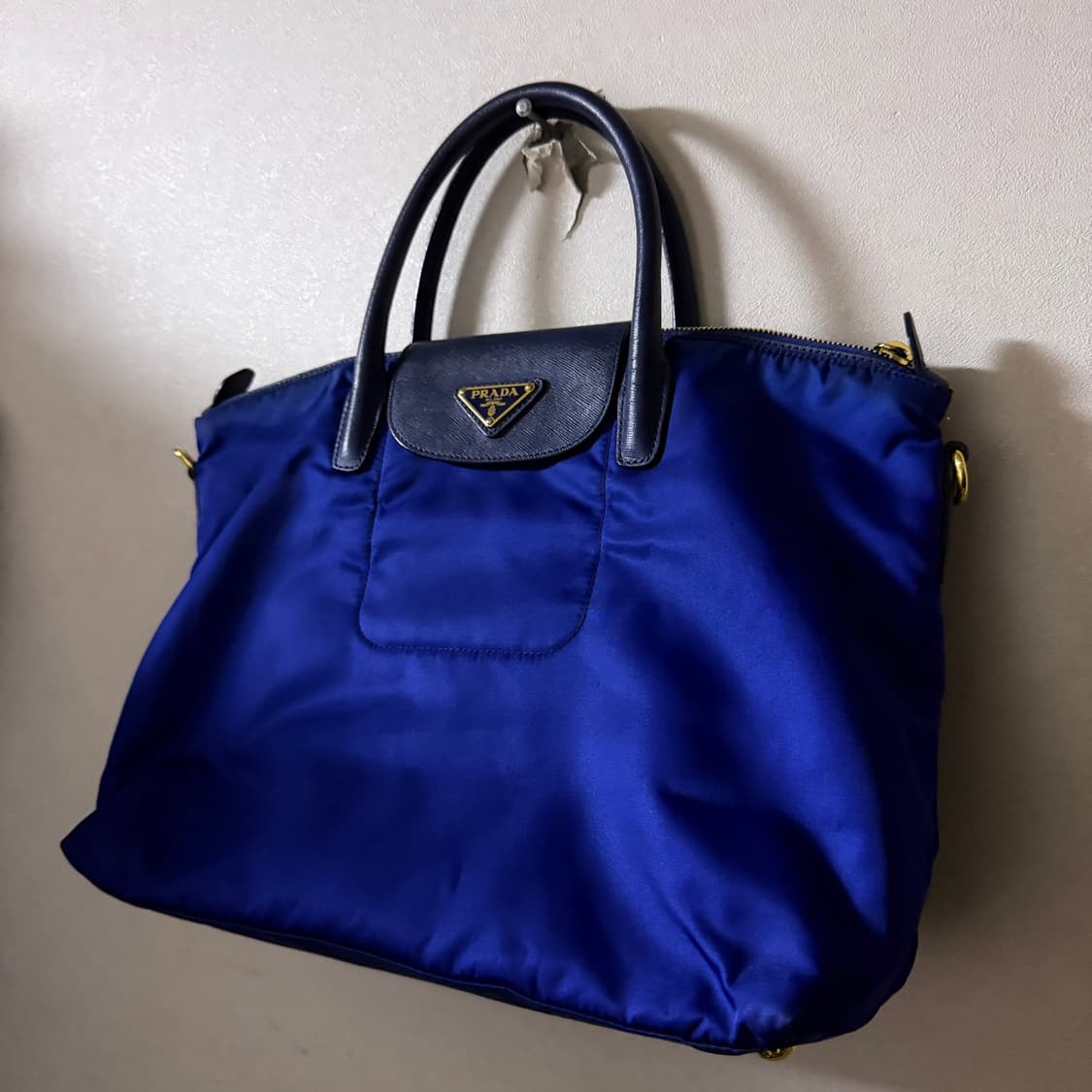프라다 포코노 나일론 토트 블루 상품이미지10