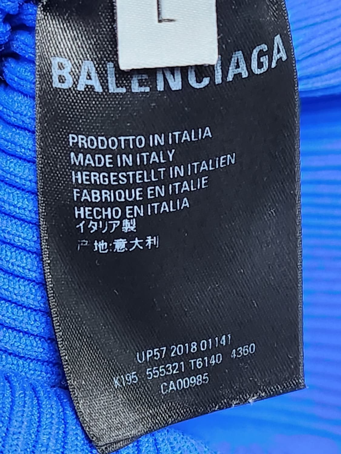 [L] 발렌시아가 블루 멀티로고 골지 여성 니트 555321 T6140 상품이미지4