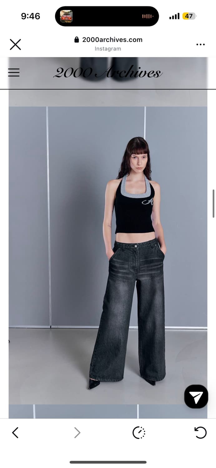 2000아카이브스 MEGAN WIDE DENIM (VINTAGE BLAC 상품이미지3