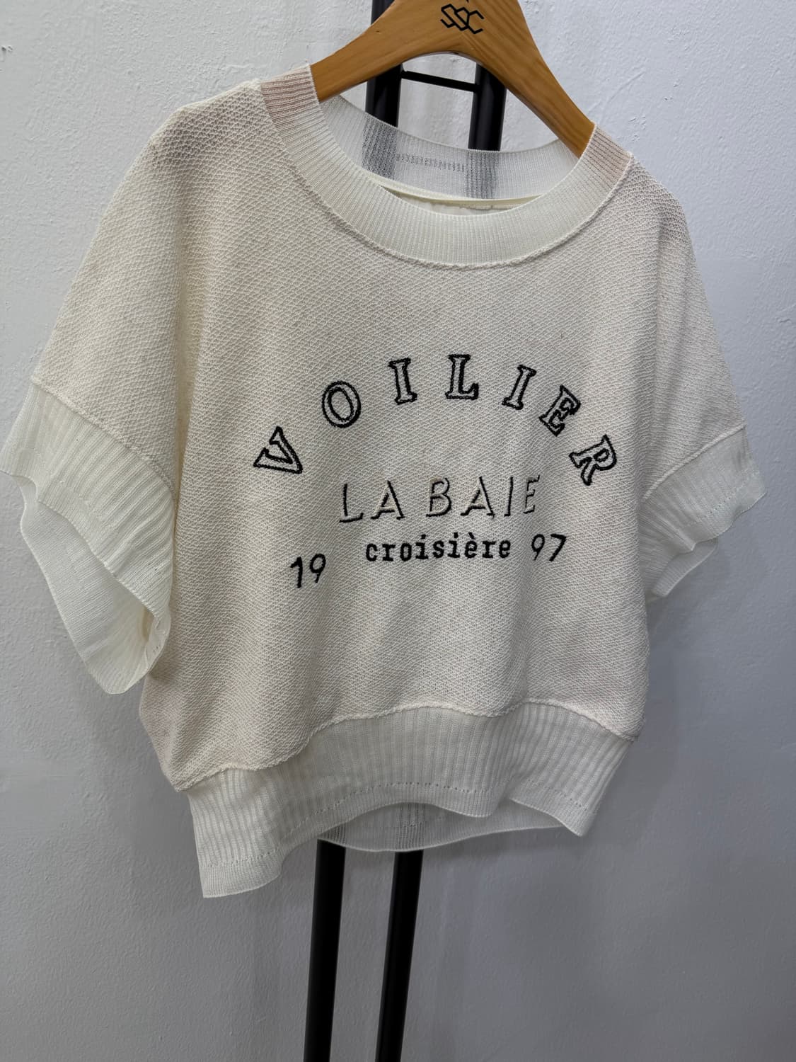 정품) SJSJ 한섬 22ss 오버핏 니트 반팔 85 상품이미지2