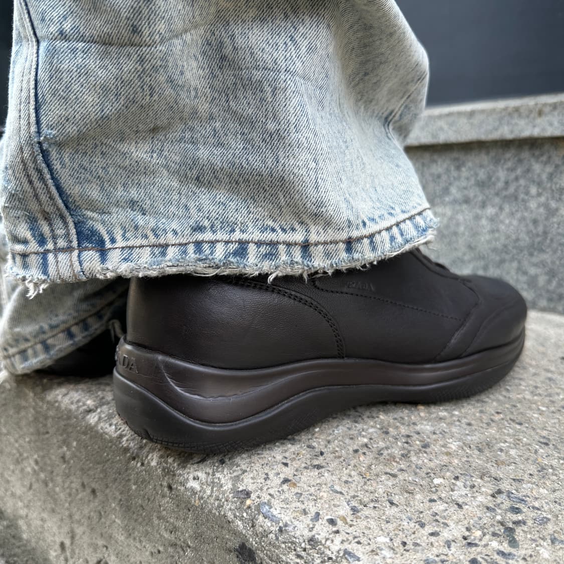 00s 빈티지 프라다 스포츠 플랫폼 가죽 스니커즈 상품이미지10