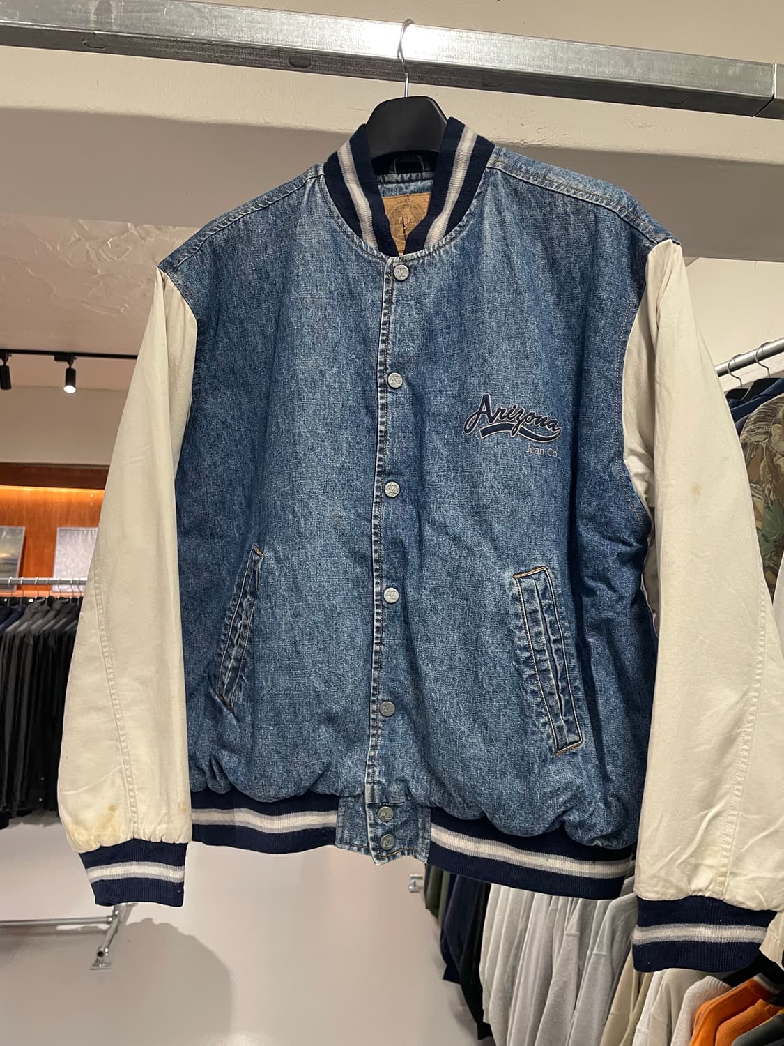 Vintage denim baseball jacket  상품이미지5