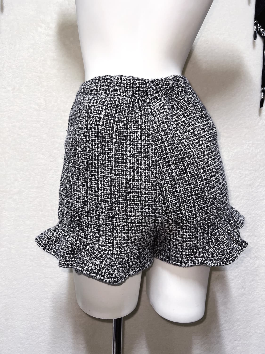 트위드 프릴 하이웨스트 반바지 숏팬츠 로맨틱갸루 로걀 오네 히메 양산형 상품이미지5