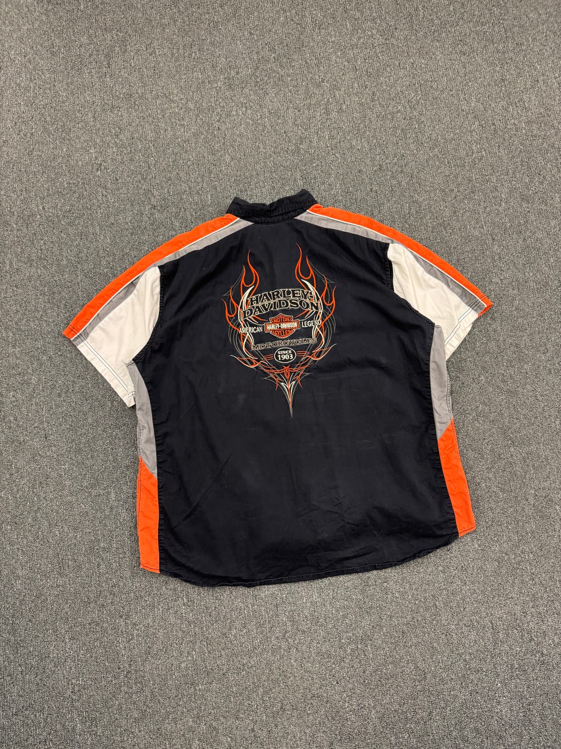 3XL)할리데이비슨 빈티지 엠브로더리 반팔 셔츠 상품이미지6