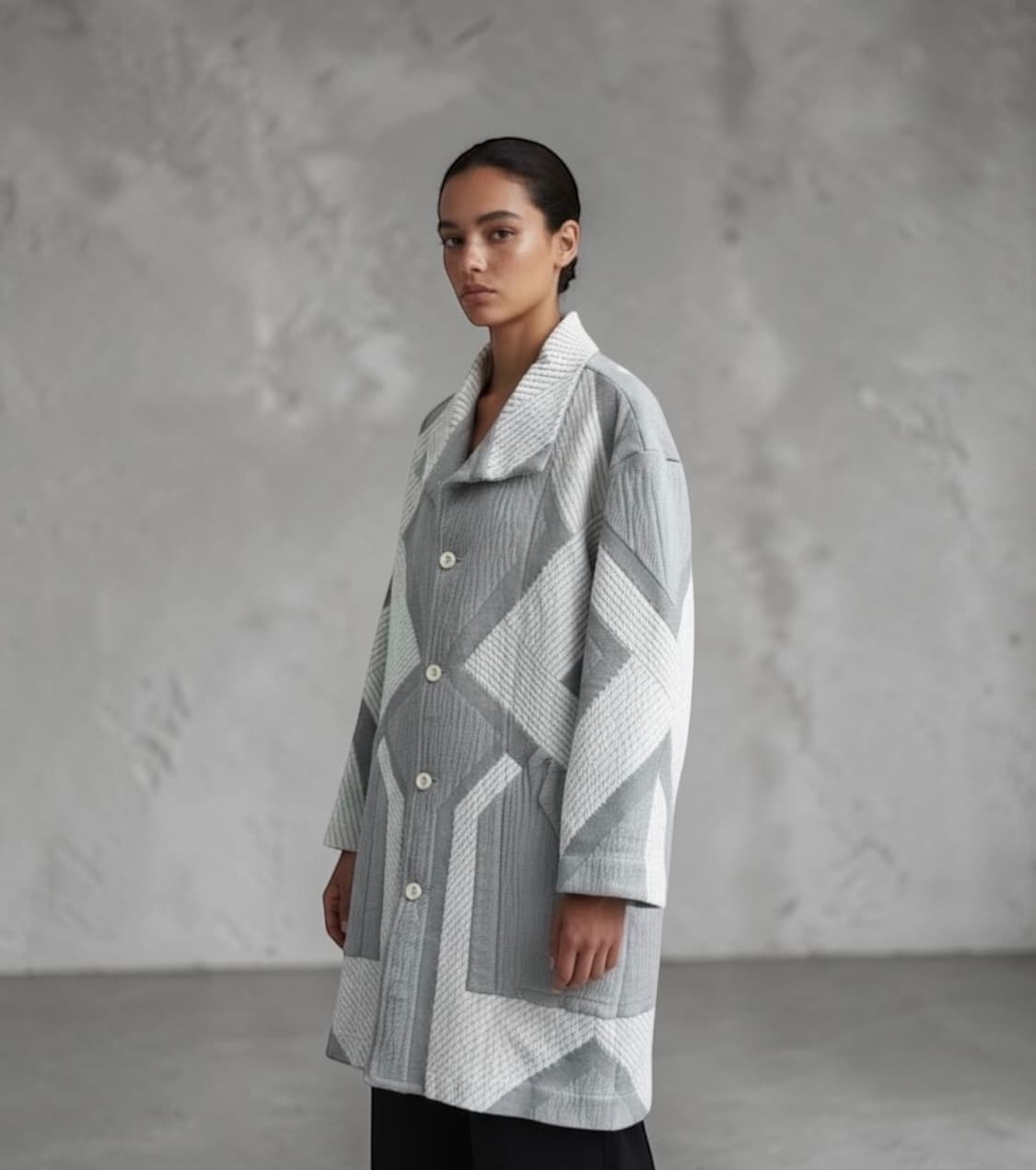 2/ 이세이미야케 누빔 패디드 롱 자켓 상품이미지1