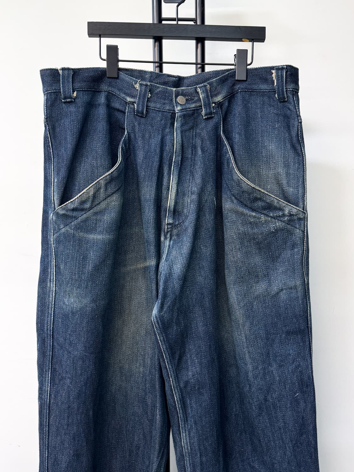 올포원 백 레터링 로고 하드 데님 팬츠 상품이미지3