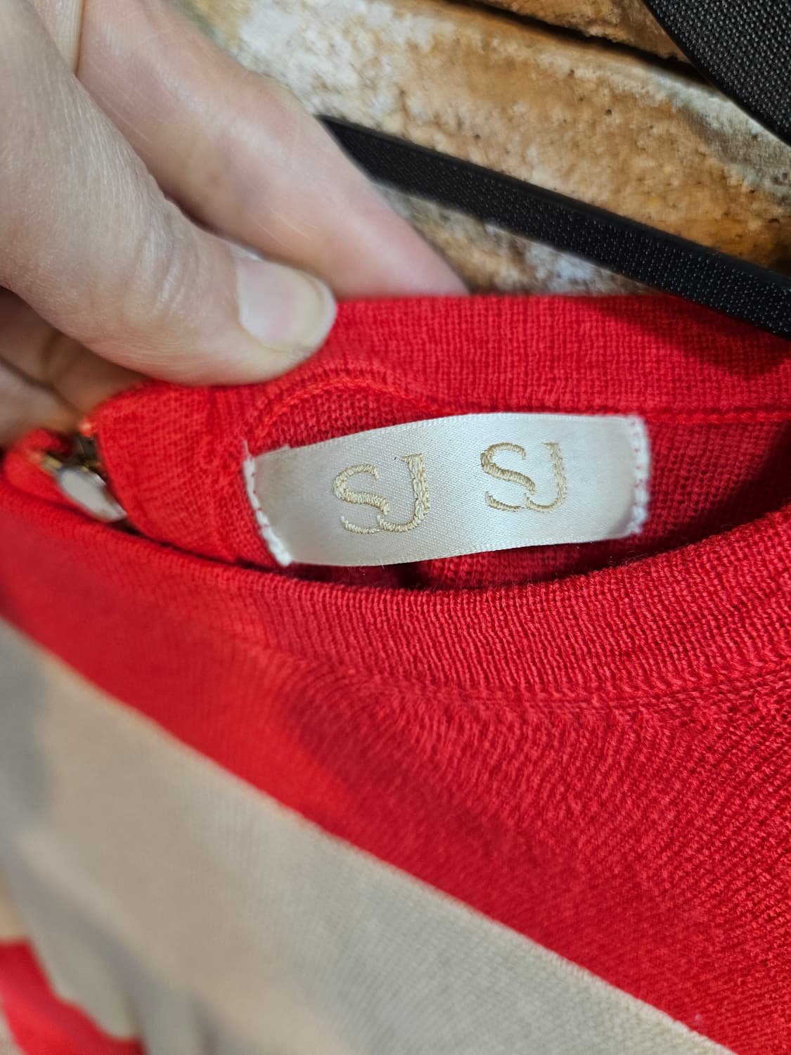 SJ SJ원피스 레드 베이지 F 상품이미지3