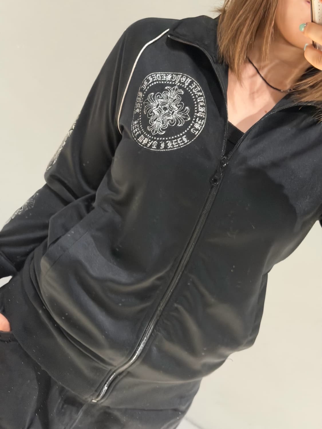 chrome full printing high-neck zip-up 상품이미지3