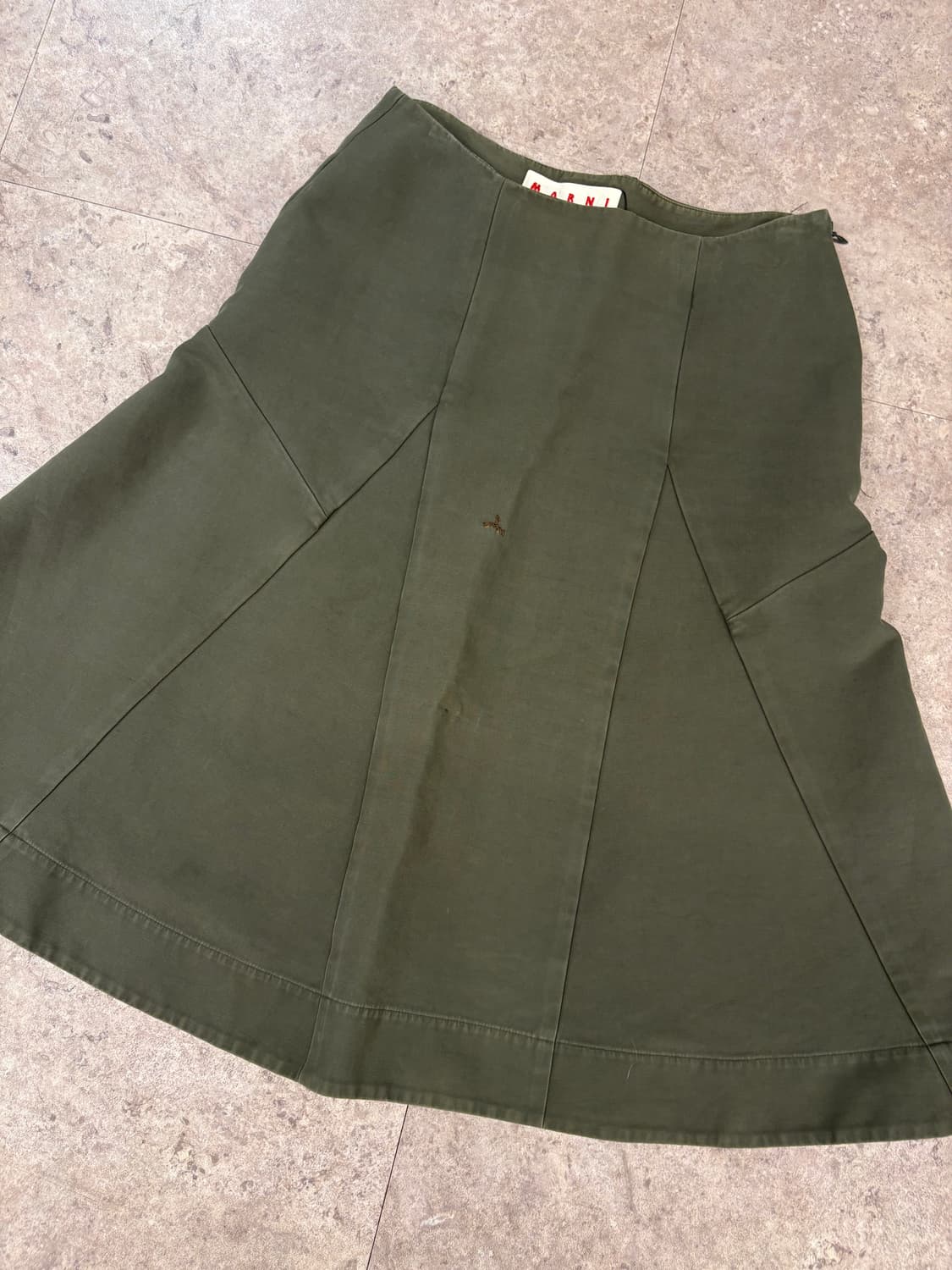 마르니 A라인 카키 스커트 #csz157 상품이미지2