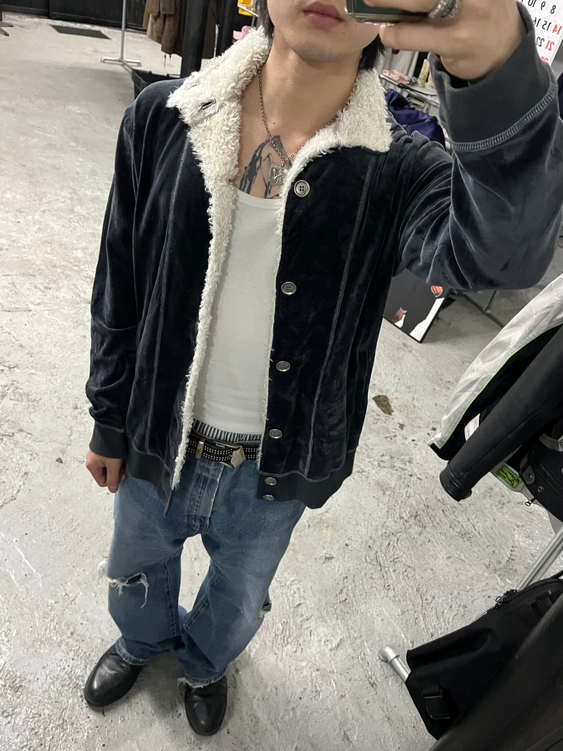 Comme Ca Walk boa cardigan 상품이미지1