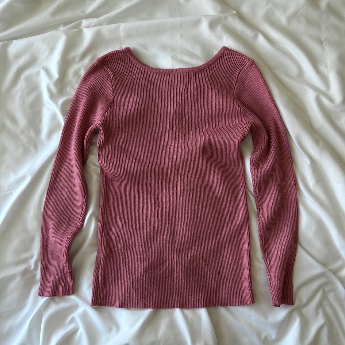 빈티지 핑크 골지 가디건 상품이미지7