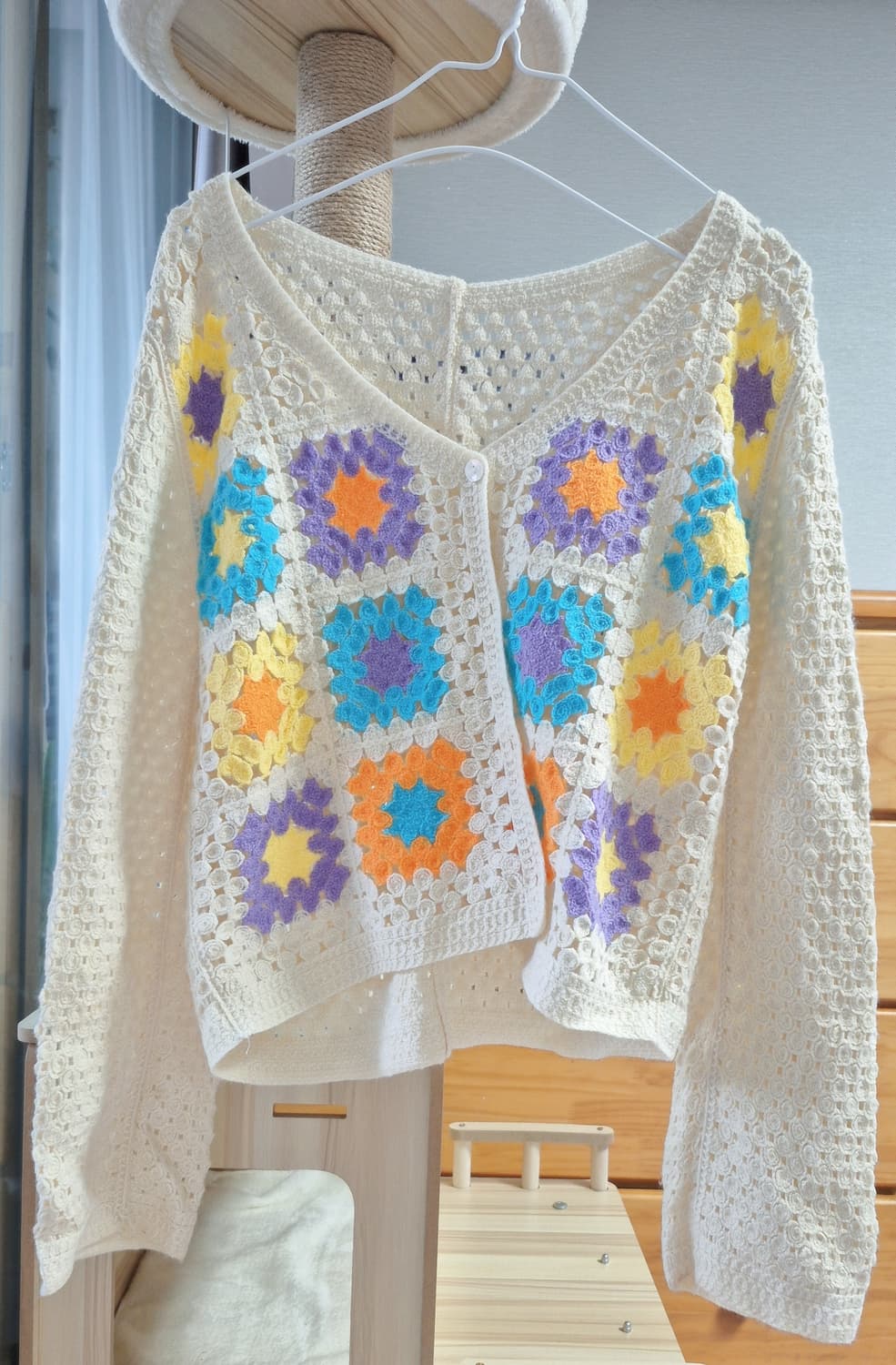 하구미 꽃모티브 가디건 상품이미지1